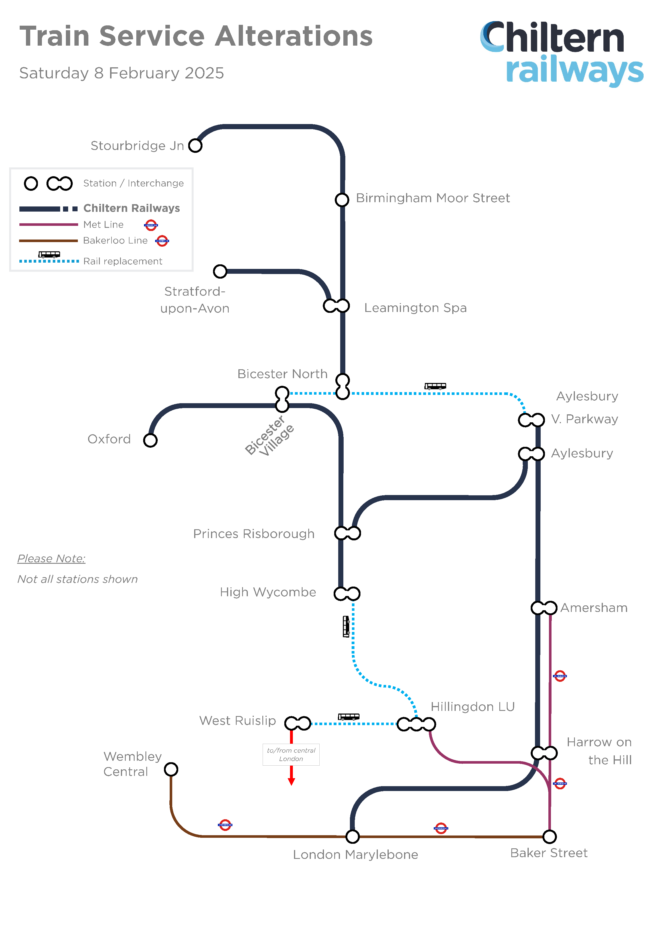 Route map Saturday 8 February 