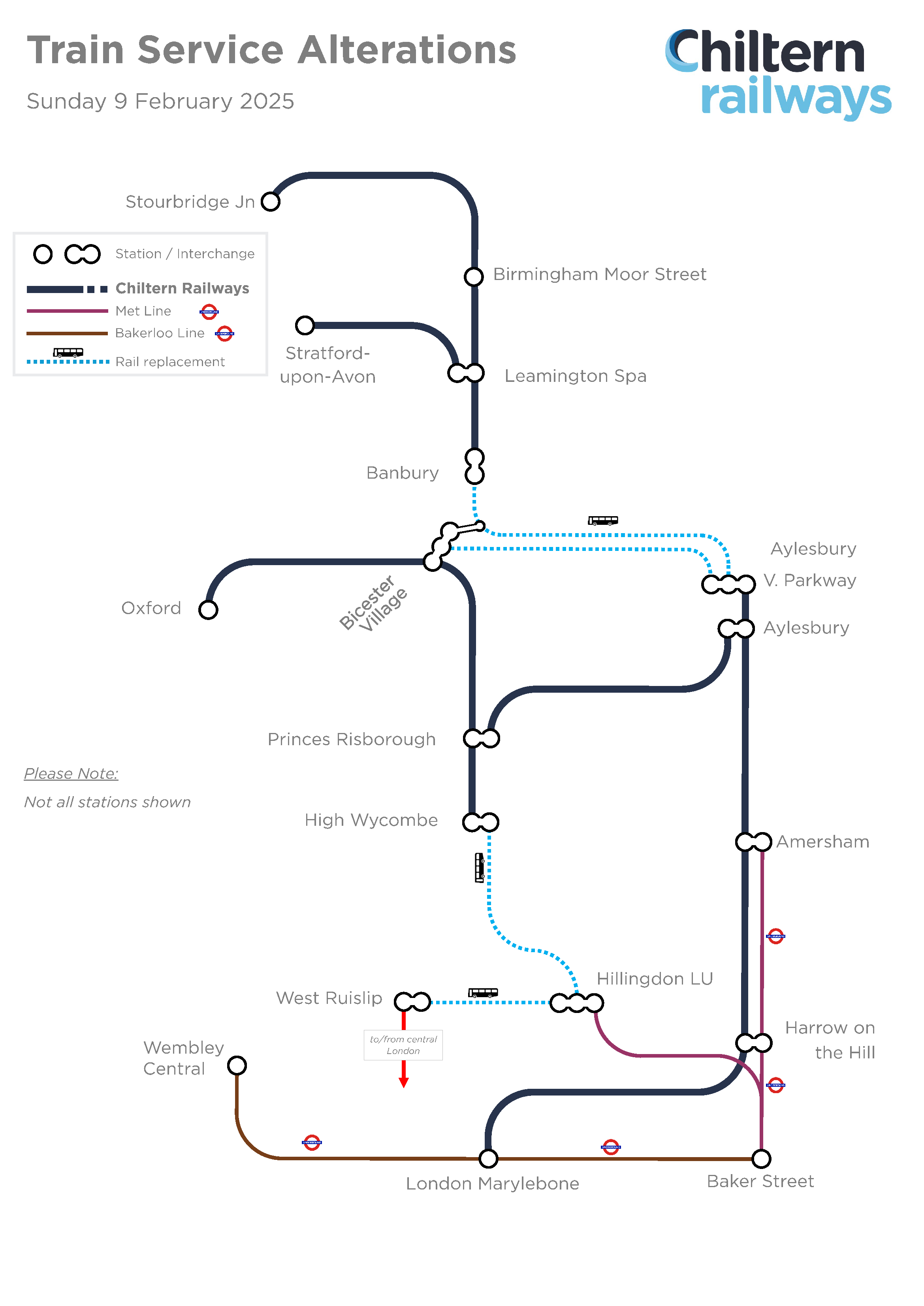 Route map Sunday 9 February 